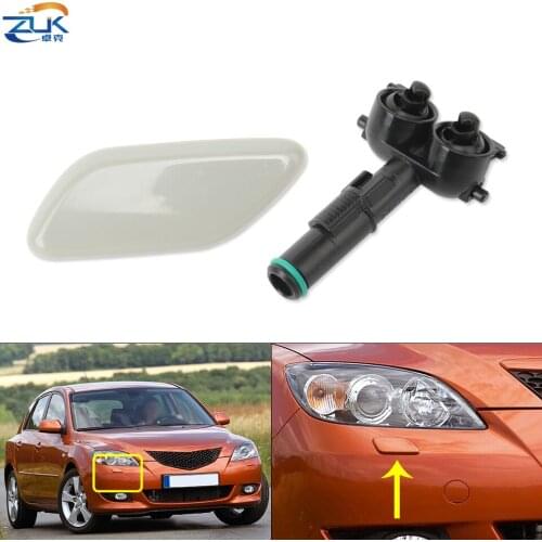 ZUK Car Front Bumper Headlight Wahser Nozzle Headlamp Washer Cover For Mazda 3 Axela 5-Door 2003 2004 2005 2006 2007 2008
