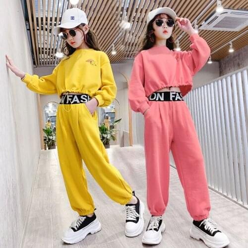 Girls Clothes 2020 Autumn Spring Long Sleeve Shirts +loose Pants Suits Kids Clothes Teen Children Clothing Sets 8 9 10 12 Years