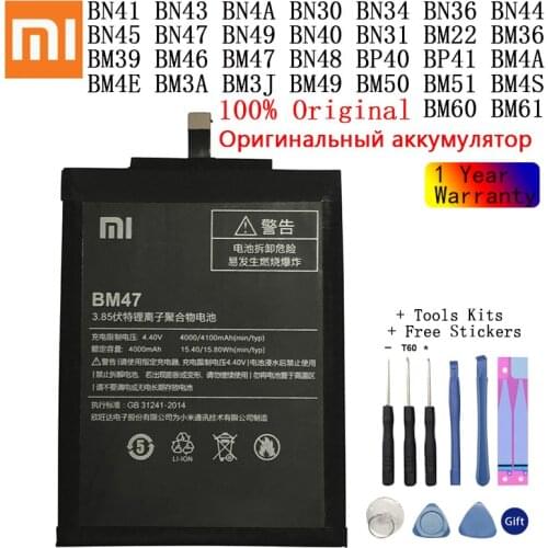 Xiao Mi Original Phone Battery For Xiaomi Redmi Note 3 3S 3X 4 4X 4A 5 Plus 5 6 5A 6A Pro Mi5 Mi 4C 5X Mi6 Replacement Batteries