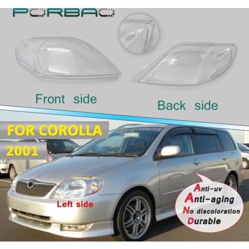 Headlight Transparent Glass Lens Cover for Corolla US.Version 01&03&04 Front Lampshade Headlamp Clear Shell Replacement DIY
