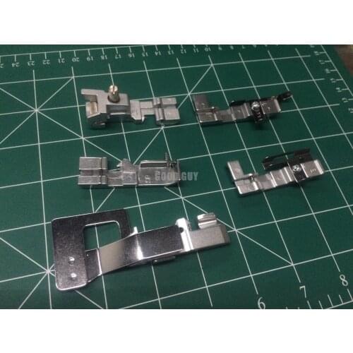 SINGER MACHINE FOOT TB111 BEAD / SEQUIN FOOT 5 PC / 1 SET SERGER FEET PROFESSIONAL PORTABLE COVERLOCK 14N655,14N555,14N554