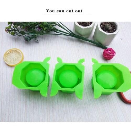 Silicone Mold Geometric Polygonal Concrete Flower Pot Vase Cup Silicone Mold