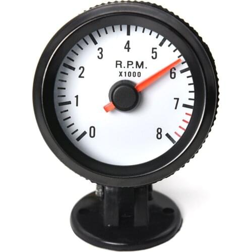 52mm Racing Gauge Tachometer Gauge Meter 0-8000 RPM Tacho Gauge Blue LED Digital Display 12V LED Tachometer for Cars with Cup