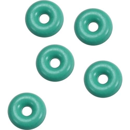 Uxcell 5Pcs Fluorine Rubber O Rings, 5mm OD, 2mm Inner Diameter, 1.5mm Width, Seal Gasket Green Prevent leaks in plumbing