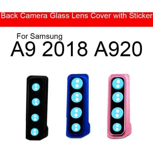 Back Camera Lens With Sticker For Samsung Galaxy A9 2018 SM-A920F A920 Rear Camera Glass Cover Frame Replacement Repair Parts