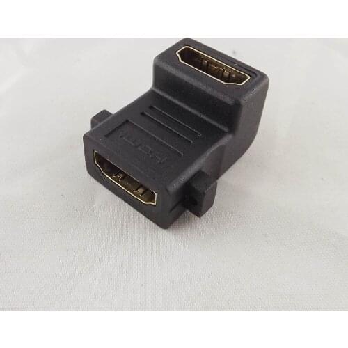 1pcs HDMI FeMale To HDMI Female Wall Plate Angle of 90 Degrees Adapter Connecter