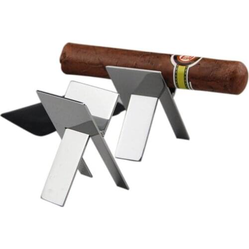 1 PC Practical Gadgets Cigar Ashtray Holder PortableStainless Steel Foldable Stand Cigarette Support Rack