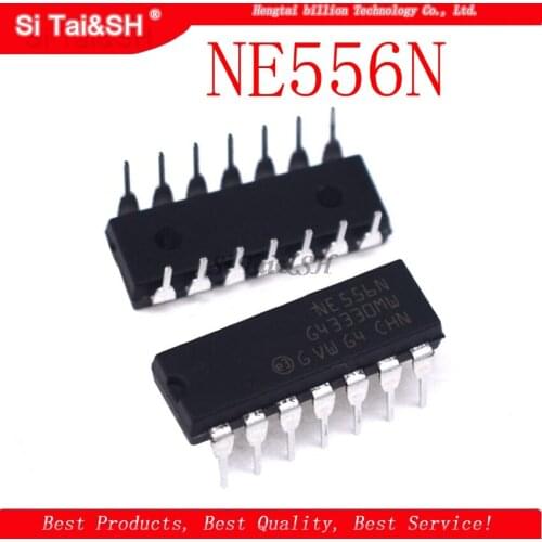10pcs/lot NE556N DIP14 NE556 DIP