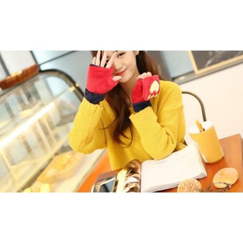 120pairs/lot womens fashion warm cat claw gloves with cover