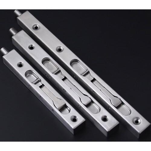 2PCS/lot 304 Stainless Steel Security Door Guard Lever Action Flush Latch Slide Bolt Lock B50