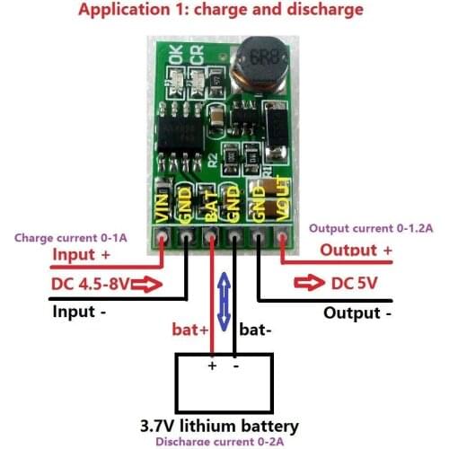 2IN1 5V UPS Power Diy Charger Board & Step-up DC-DC Converter boost 5V dc FOR Li-ion Lithium Battery 18650 14500