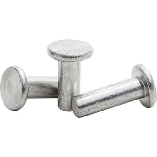 31pcs M4 aluminum flat head rivets round solid rivet percussion rivetings knock riveting GB109 4mm-40mm length