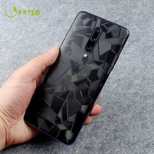 3D Diamond Pattern Matte PVC Cover Anti-Slip Sticker Skin For OnePlus 7 7 Pro Phone Protection PVC Back Sticker Protector Film