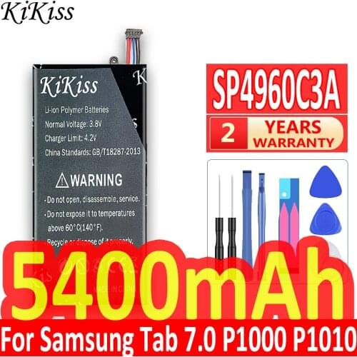 5400mAh For Samsung Galaxy Tab P1000 P1010 GT-P1000 Battery Replacement SP4960C3A Tablet bateria Free Tools