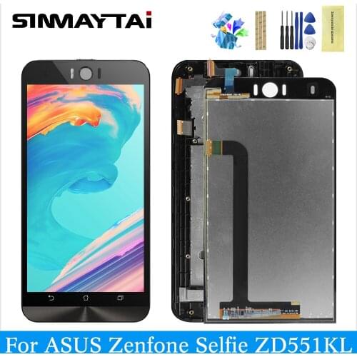 For ASUS ZenFone Asus ZenFone Selfie ZD551KL Z00UD lcd display digitizer touch screen replacement Parts black ASUS ZD551KL lcd