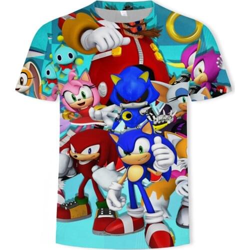 Harajuku Fashion Cartoon Anime Pictures Funny 3D Printing Men and Women Summer Hot Sale Short-Sleeved T-Shirt Tops 110 to 6XL
