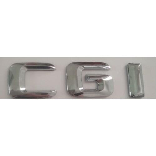 Chrome Shiny Silver ABS Car Trunk Rear Number Letters Words Badge Emblem Decal Sticker Stickers for Mercedes-Benz CGI CDI TDI