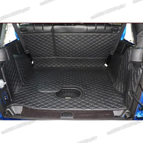 Lsrtw2017 for jeep wrangler leather car trunk mats cargo liner 2011 2012 2013 2014 2015 2016 2017 2018 2019 2020 JL 2021 JK
