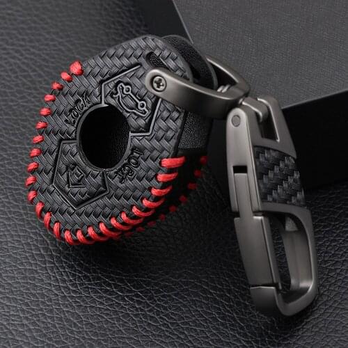 CARBON FIBER STYLE LEATHER KEY COVER FOR BMW X3 X5 Z3 Z4 3 5 7 SERIES E38 E39 E46 E83 M5 325i REMOTE FOB CASE HOLDER PROTECTOR