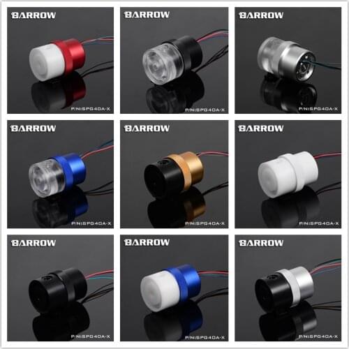 Barrow black White / Clear 18W PWM Pumps, Maximum Flow 1260L/ H, compatible with D5 Core Series Pump and SPG40A-X Components,aio