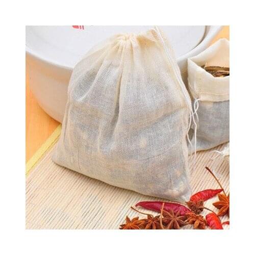 Drawstring Medicine Residue Bag Kitchen Sachet Bag Slag Separation Cooking Soup Bag Brew Cotton Spice Bags Healthy Kitchen Tools