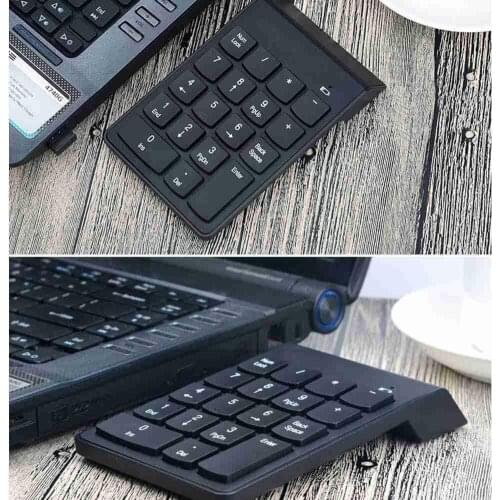 MINI Lightweight Wireless Numeric Keypad Numpad 18 For Accounting Tablets Notebook Digital Teller Keys Laptop Keyboard C0L4