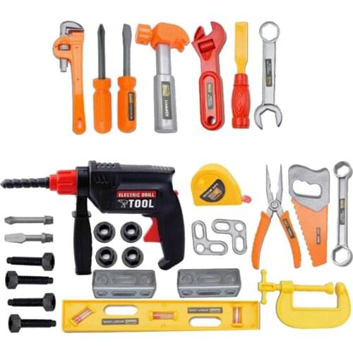 Kids Tool Set - 30 Pieces Cosrtuction Repair Tools - Includes Helmet Drill
