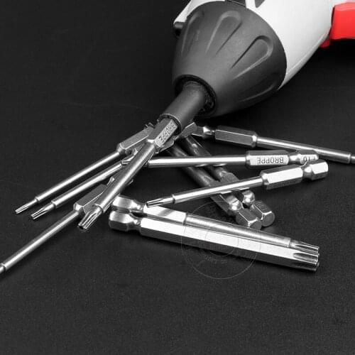 HOEN 11pcs Hex Torx Head Drill Screwdriver Set Bits 75mm S2 Steel Screw Driver Screwdrivers Kit Magnetic Hand Tools