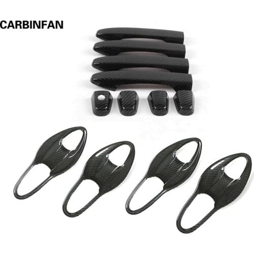Carbon fiber pattern door handle cover trim decoration for car outer handle door bowl For Honda CRV CR-V 2012-2016 C1573