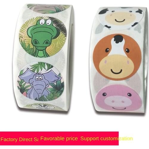 Rolled animal stickers sticker animal modeling wall stickers childrens toys stickers