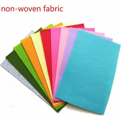 10 pieces of 29x21 cm mixed color non-woven fabrics for sewing handmade felt fabrics and polyester fabrics for home decoration