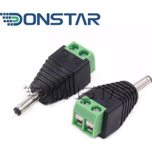 2019 New 10PCS DC Power plug 12V 24V Jack Adapter Connector Male Plug CCTV 3.5*1.3mm 3.5x1.35mm 3.5*1.35 3.5x1.3 Male Plug