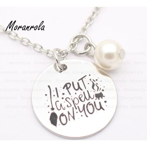 New arried" A Spell On You "Copper necklace Keychain,charm Halloween Jewelry Funny fall necklace Witch charm Witch Broom