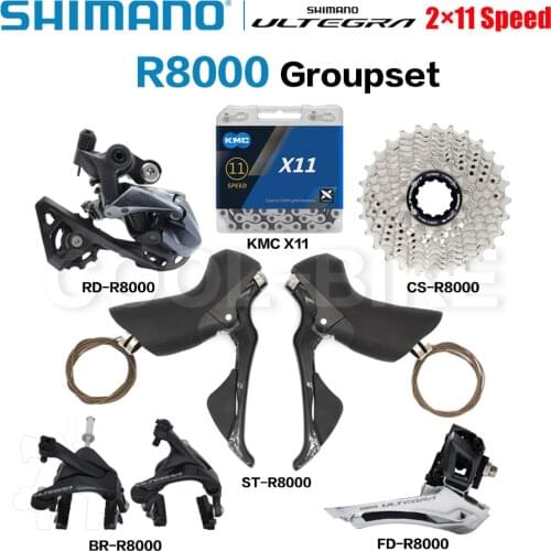 Shimano ULTEGRA R8000 Groepset 2 x 11 speed Derailleur 11v Road Bicycle Derailleurs Shifter LEVER Mechanical Rim Brakes