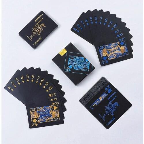Plastic Playing Cards Waterproof Golden Poker Black Collection Black Diamond Poker Cards Hot Gift Standard Playing Cards