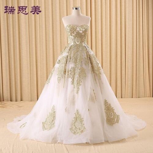 100%real golden embroidery white Medieval Renaissance gown princess dresses ball gown Victoria dress/Marie Antoinette/Belle Ball