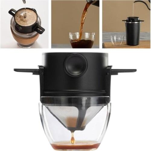 Portable Folding Coffee Filter Reusable Drip Coffee Holder Funnel Baskets Stand