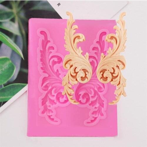European Vintage Relief Cake Border Silicone Fondant Mold Baroque Gumpaste Chocolate Clay Candy Moulds Cake Decorating Tools