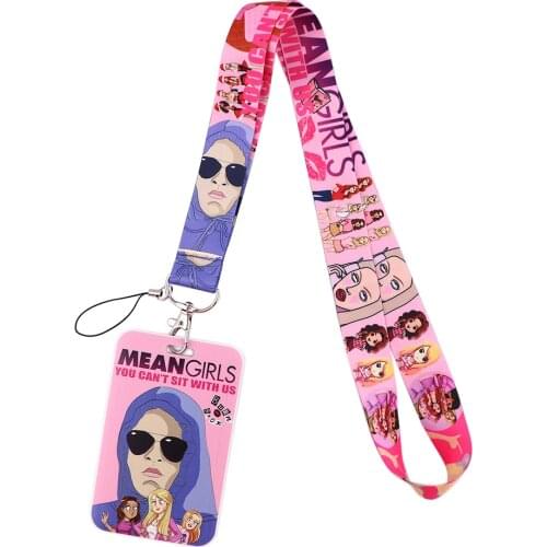 YA216 Movie Girl Lanyard Neck Strap Rope For Mobile Cell Phone ID Card Badge Holder With Keychain Keyring