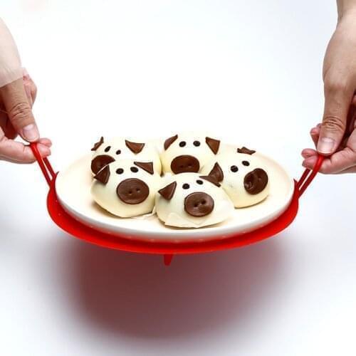 Silicone Steamer Basket Cookware Reusable Food Grade Non-Stick Steaming Basket Mat Kitchen Cooking Tool Steaming Rack Stand