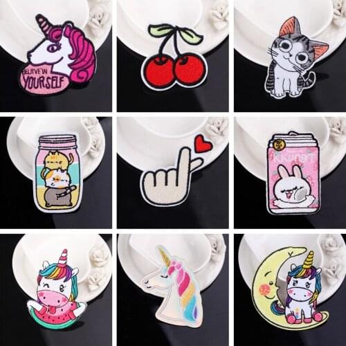 Cute Patch Iron On Patches Onclothes Round Embroidered Patches For Clothing Applique Diy Plan Patches On Clothes Stripe Sewing