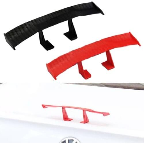Car Styling 17cm 6.7Inch Carbon Fiber Car Mini Rear Tail Spoiler Wing Decoration For VW Benz BMW Audi Ford Honda