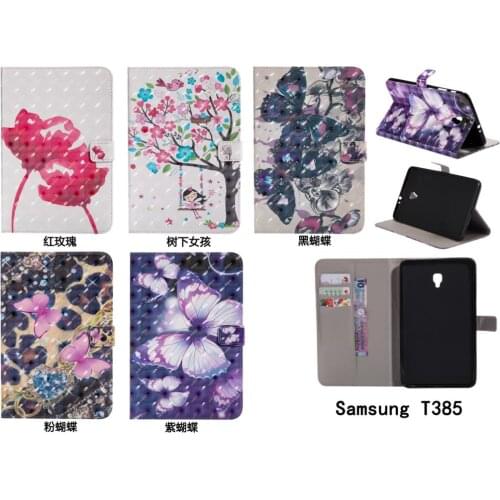Tab A 8.0 T380 Case PU Leather Panda Flower Wallet Flip Cover Case For Samsung Galaxy Tab A 8.0 T380 T385 SM-T385 8'' 2017 #S