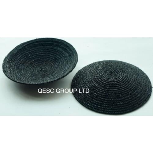 High quality.Black 11cm wheat straw braid Small Saucer Round Fascinator Base for hair accessory,wedding hat.20pcs/lot