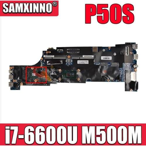 01AY348 01AY318 Laptop motherboard For Lenovo thinkpad P50S 15.6 inch SR2F1 i7-6600U Quadro M500M graphics Main Board