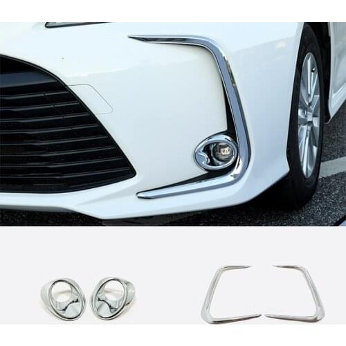 2pcs Front Foglight Eyebrow Eyelids Cover Trim Fog Light Lamp Protector For Toyota Corolla ALTIS 2019 2020 Accessories