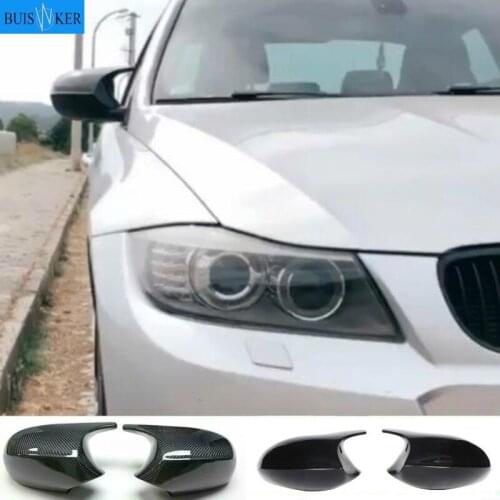 2xMirror Cover E90 Car Side Door Rearview Side Mirror Cover Cap For BMW E90 E91 2008-2011 E92 E93 2010-2013
