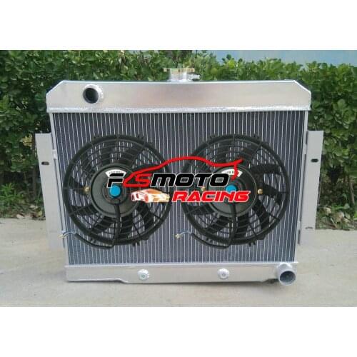 3 ROW Aluminum Radiator + Fan For Jeep Wrangler CJ CJ5 CJ7 SCRAMBLER GM Chevy V8 Conversion 1972-1986 AT/MT Config