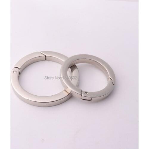 5pcs/lot nickel plated color Metal spring clip Buckle hook Key Ring for bag Backpack leather craft