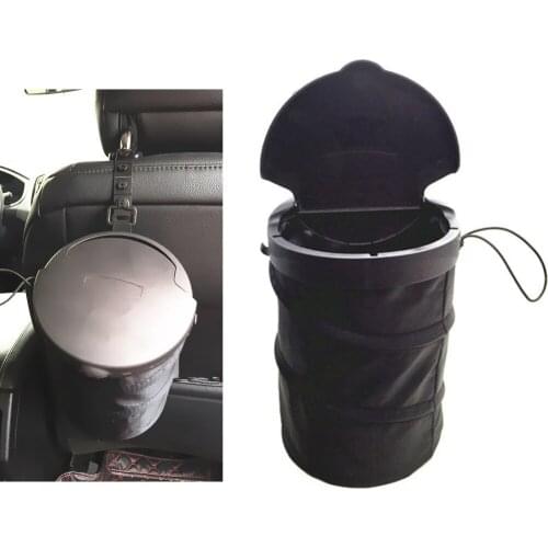 Car Portable Trash Bin Can Folding Garbage Dustbin Holder Coin Sunglass Organizer Storage Bag Seat Waste Box Auto Accessories